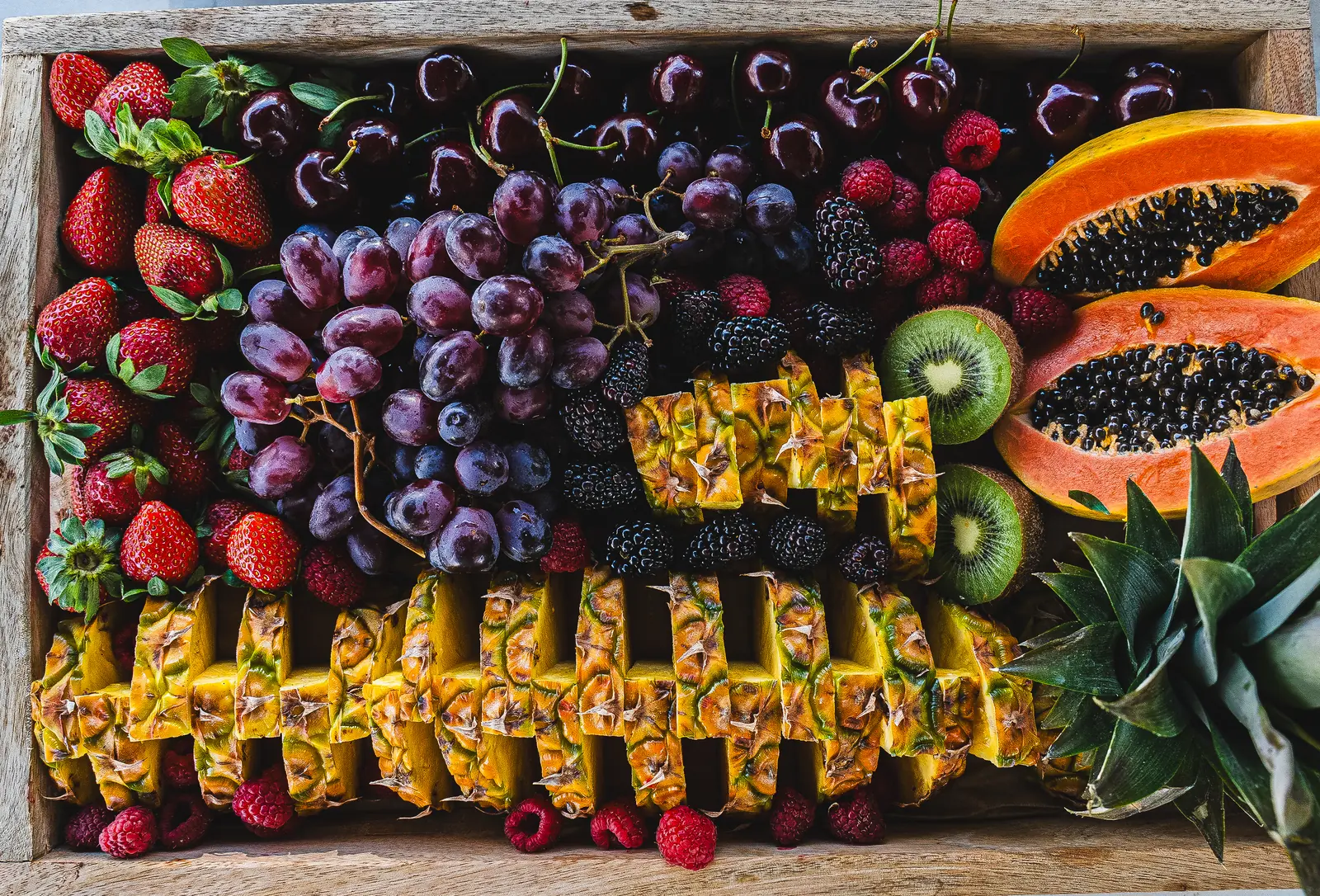 Seasonal and tropical fruit tray