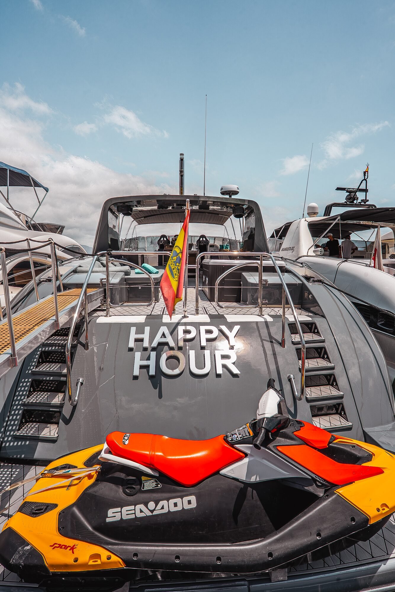 Happy Hour Mangusta 80 yacht charter Puerto Banus